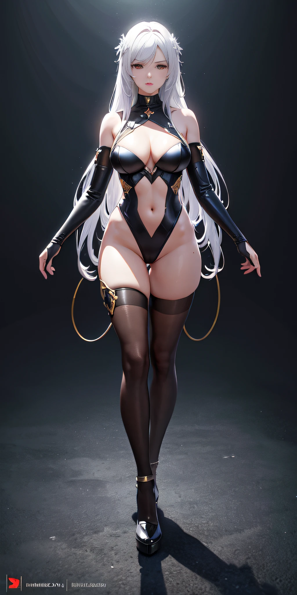 full body, 1girl only, Masterpiece, 8k, semi-realistic, 4k, RTX, Shaders, Glossy texture work, professional seductress, stasis facial expression, perfect body slim, open legs