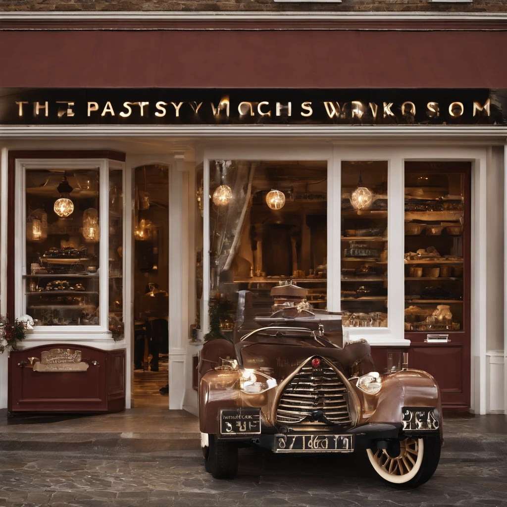 Creates the 3D logo of a pastry shop whose name is "THE PASTRY CHEFS' WORKSHOP" written in French