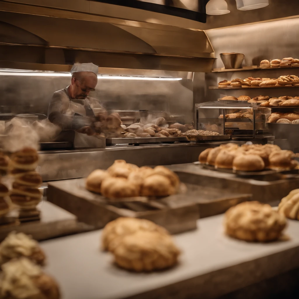 Creates the 3D logo of a pastry shop whose name is "THE PASTRY CHEFS' WORKSHOP" written in French