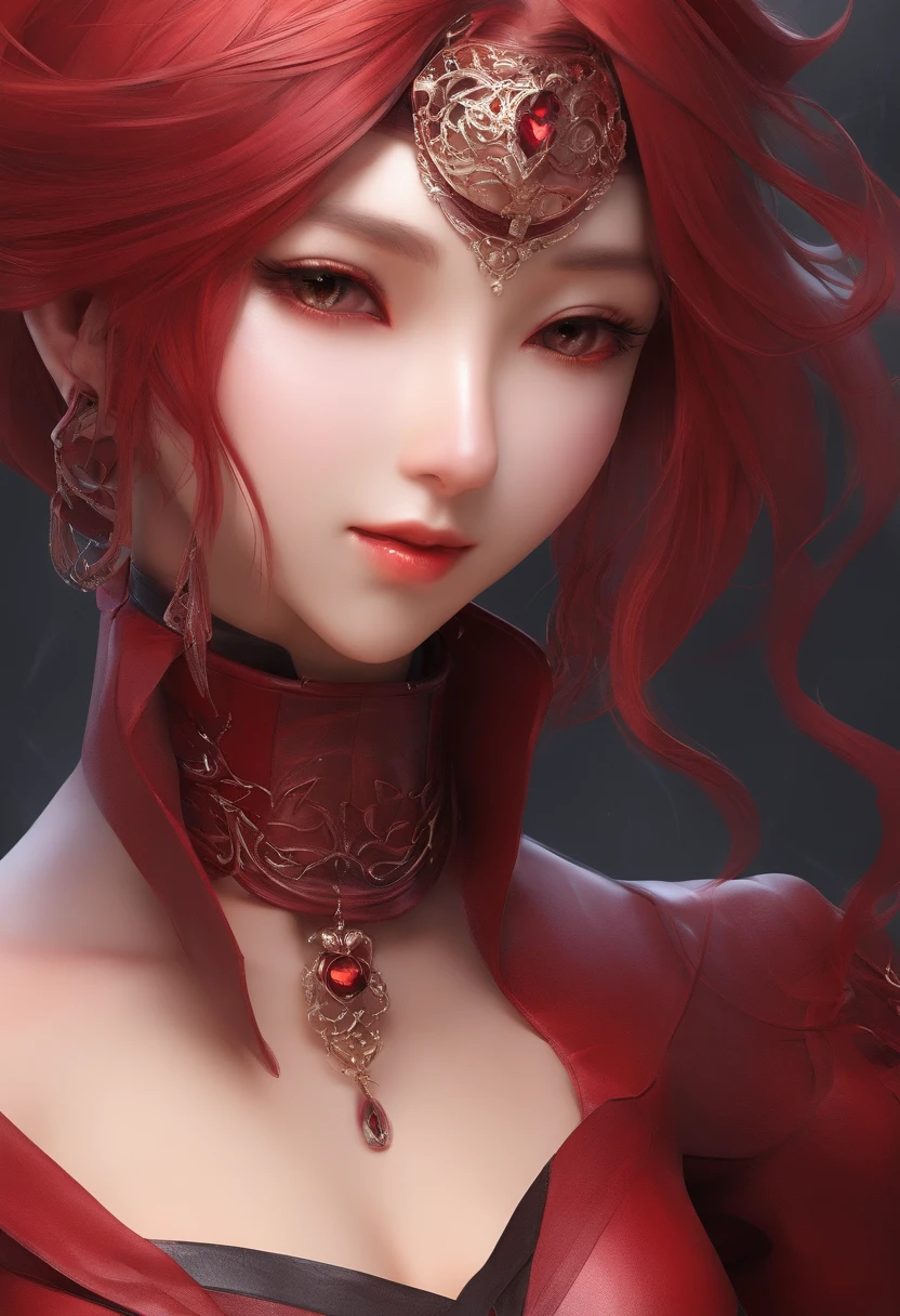 (16ｋ,Raw photography,top-quality,hight resolution,Ray tracing,PBR Texture,Post-processing,)、(((biomechanical oppai,Dark Red Leather Bondage , Models of gravure,Friend Inamura,Long Black Hair)))、(finerly detailed face:1.4)、(​masterpiece:1.4)、(top-quality:1.4)、 Beautiful fine skin、(cute little:1.5),(Complex fishnet stockings)、pin heels、Leather luster 3.0、Beautiful skin、(Red Long Skirt Bondage)、Real Photo Stick、BDSM figures in dark red、Dark Red Bodycon、s Office
