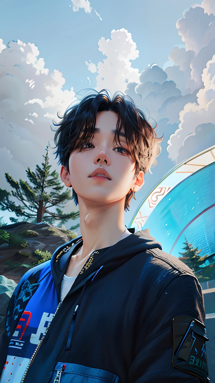 there is a man in a hoodie looking up at the camera, portrait of ultra realistic, artwork in the style of guweiz, photorealistic artstyle, low detailed. digital painting, realistic portrait, photo-realistic face, realistic. cheng yi, realism artstyle, photo realistic portrait, hyperrealism artstyle, photorealistic face, [ realistic photo ]!!