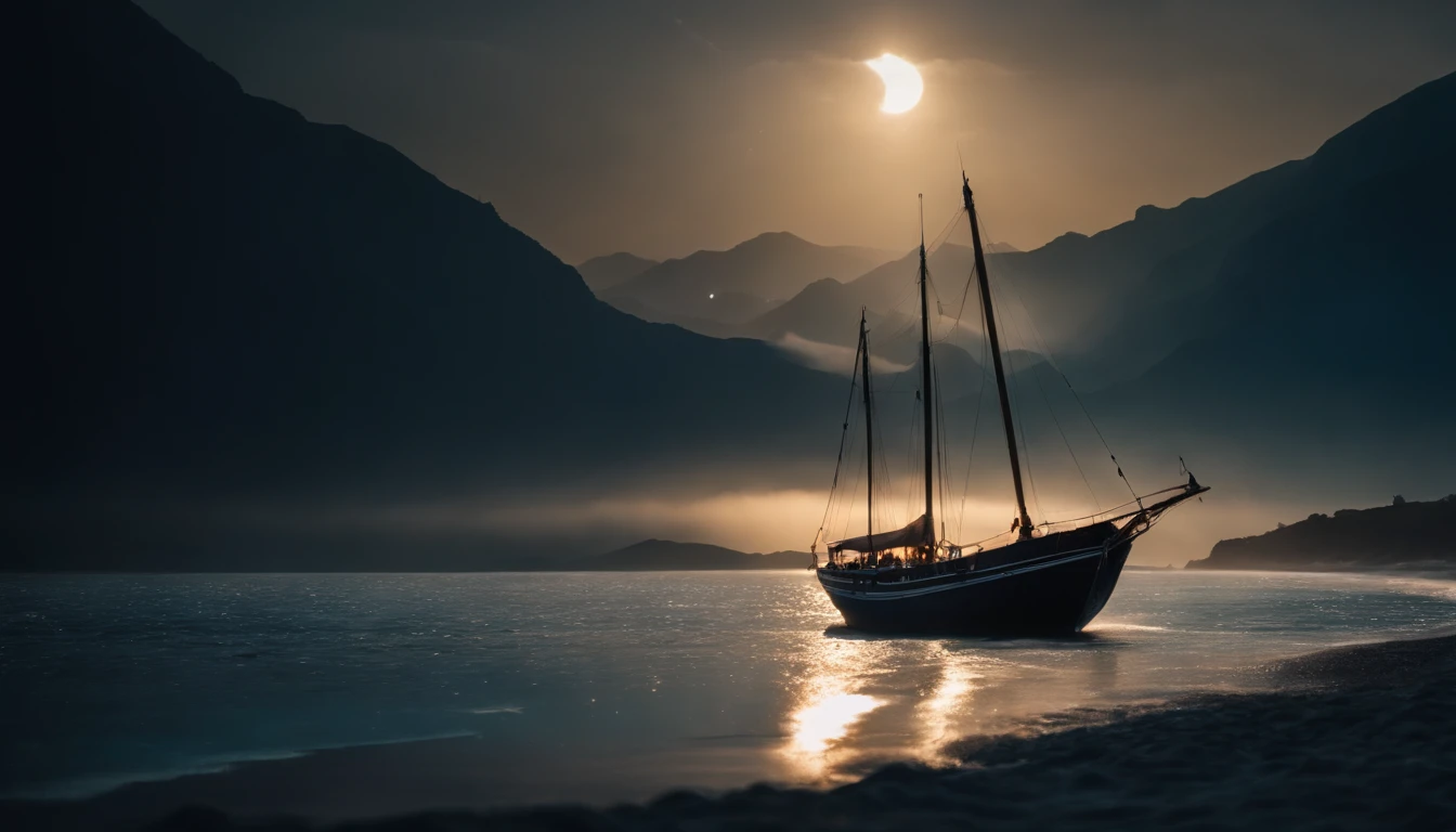 huge planet, the night, hight resolution、Impressive Milky Way:1.9、sand beach、Vast blue ocean、Blue Waves、Crystal clear ripples、Blue glacier、lightning bolt:1.9、Protoplanets、pure beauty、Sail ships