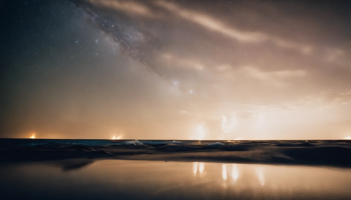 huge planet, the night, hight resolution、Impressive Milky Way:1.9、sand beach、Vast blue ocean、Blue Waves、Crystal clear ripples、Blue glacier、lightning bolt:1.9、Protoplanets、pure beauty、Sail ships