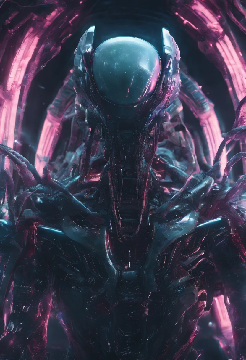 (masterpiece, best quality: 1.2),1 monster, alien type, Floating in space, nave destruida, sangue, loose parts con un alienigena que lo intenta cazar, por Makoto Shinkai, por Artgerm, por Wlop, por Greg Rutakowski, volumetric illumination, octanaje render, 4k-resolution, tendencias en Artstation, obra maestra