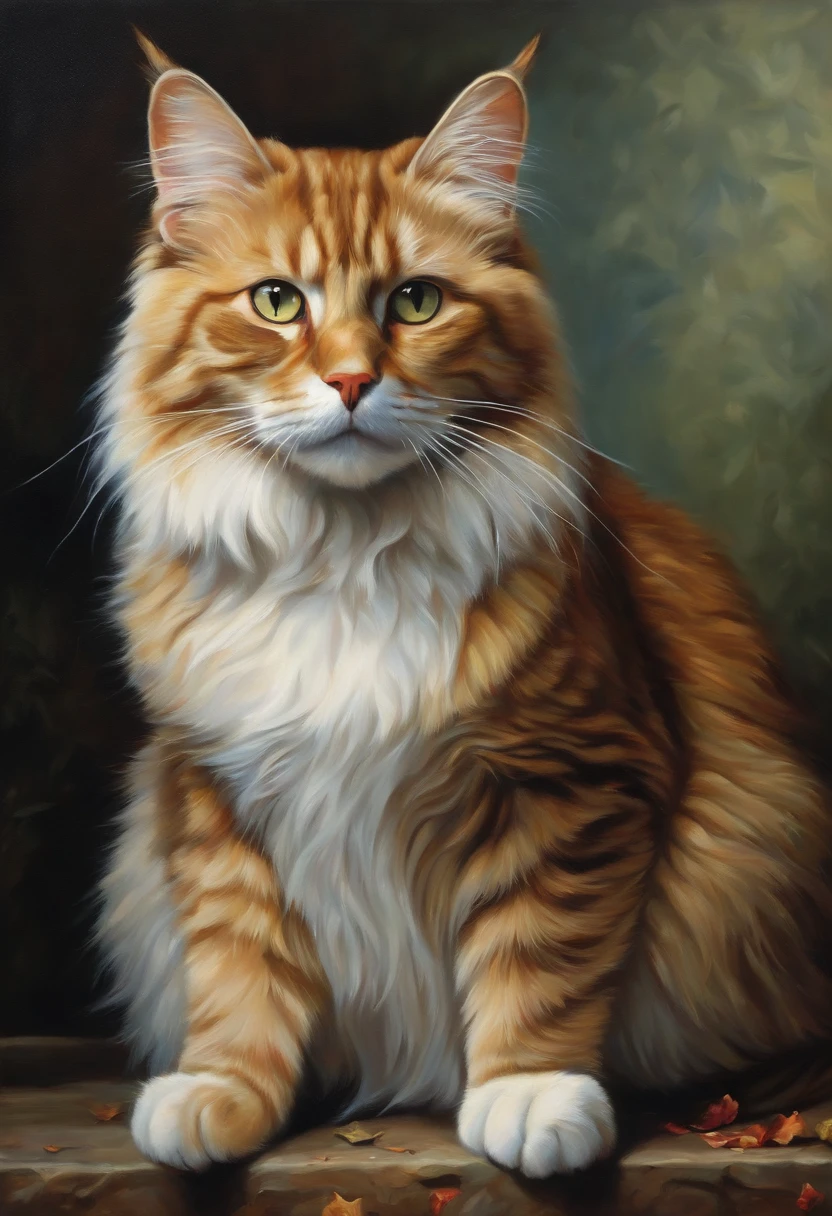 A cat, art by Tim Jacobus, oil painting