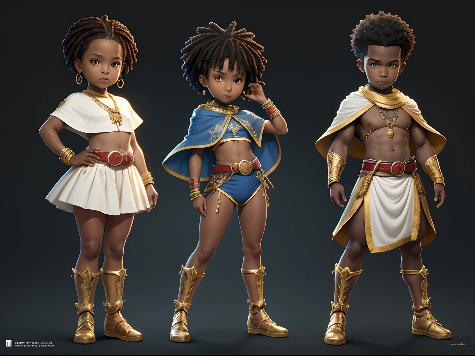 Crie uma imagem masculino idade entre 20, 25, ,de um ninja negro de ,corpo inteiro uma personagem marrons, Diferente, non-miraculous style , ficha de personagem, fundo branco --ar 3:2,, Estilo Art Vista de Corpo Inteiro, plano completo, vista frontal, Vista lateral, vista traseira, de personagem, Multiple views and poses, various points of view, um personagem, corpo inteiro, personagem com menos, estilo de roupa, no mesmo Estilo de cabelo, less Type of footwear, strong full-body vision, plano completo, vista frontal, vista traseira, design de personagem, Multiple views and poses, various points of view, de um personagem, corpo inteiro,, personagem com mesmo, poses de personagem , Depois de um apocalipse no futuro, afro cabelo caindo para frente, Rasta type but braided, corpo inteiro, **Nome do personagem:** Estrela de Cabo Verde **description:** Star of Cape Verde is a hero based on the flag of Cape Verde. His costume incorporates the cores of the flag, com azul profundo representando o oceano, branco simbolizando a paz, red denoting determination and a golden belt with discreet tribal elements that pay homage to Cape Verdean culture. **allure:** - Cores: azul profundo (topo), Branco (peito), vermelho (mangas e pernas) e dourado (cinto). - Dez estrelas douradas representam as 10 principais ilhas de Cabo Verde. - Mantenha o mesmo estilo de roupa, Shortcut and practical footwear in all views. **Personalidade:** corajoso, determined and committed to the protection of Cape Verde. Cape Verde's star is a symbol of pride and hope for the Cape Verdean people. **Poderes e Habilidades:** -Poderes