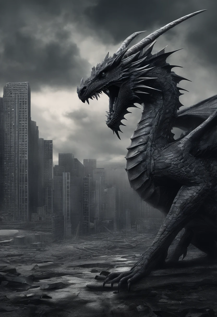 Dark dragon of geographical data in the style of detailed hyper-realism photography