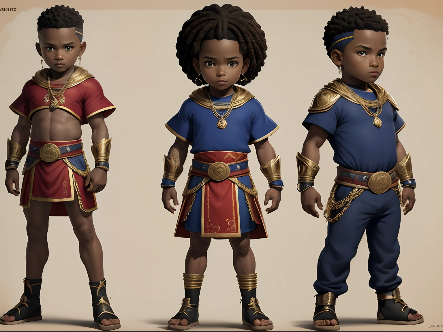 Crie uma imagem masculino idade entre 20, 25, ,de um ninja negro de ,corpo inteiro uma personagem marrons, Diferente, non-miraculous style , ficha de personagem, fundo branco --ar 3:2,, Estilo Art Vista de Corpo Inteiro, plano completo, vista frontal, Vista lateral, vista traseira, de personagem, Multiple views and poses, various points of view, um personagem, corpo inteiro, personagem com menos, estilo de roupa, no mesmo Estilo de cabelo, less Type of footwear, strong full-body vision, plano completo, vista frontal, vista traseira, design de personagem, Multiple views and poses, various points of view, de um personagem, corpo inteiro,, personagem com mesmo, poses de personagem , Depois de um apocalipse no futuro, afro cabelo caindo para frente, Rasta type but braided, corpo inteiro, **Nome do personagem:** Estrela de Cabo Verde **description:** Star of Cape Verde is a hero based on the flag of Cape Verde. His costume incorporates the cores of the flag, com azul profundo representando o oceano, branco simbolizando a paz, red denoting determination and a golden belt with discreet tribal elements that pay homage to Cape Verdean culture. **allure:** - Cores: azul profundo (topo), Branco (peito), vermelho (mangas e pernas) e dourado (cinto). - Dez estrelas douradas representam as 10 principais ilhas de Cabo Verde. - Mantenha o mesmo estilo de roupa, Shortcut and practical footwear in all views. **Personalidade:** corajoso, determined and committed to the protection of Cape Verde. Cape Verde's star is a symbol of pride and hope for the Cape Verdean people. **Poderes e Habilidades:** -Poderes
