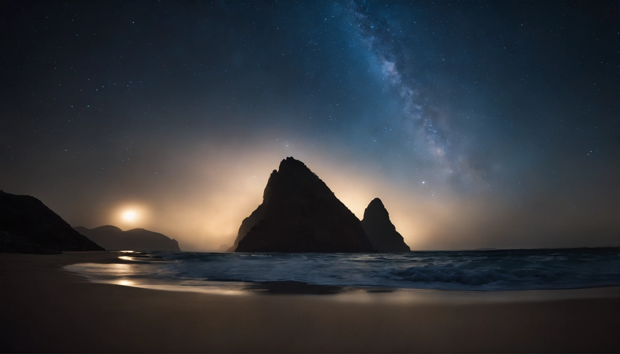 huge planet, the night, hight resolution、Impressive Milky Way:1.9、sand beach、Vast blue ocean、Blue Waves、Crystal clear ripples、Blue glacier、lightning bolt:1.9、Protoplanets、pure beauty、Sail ships