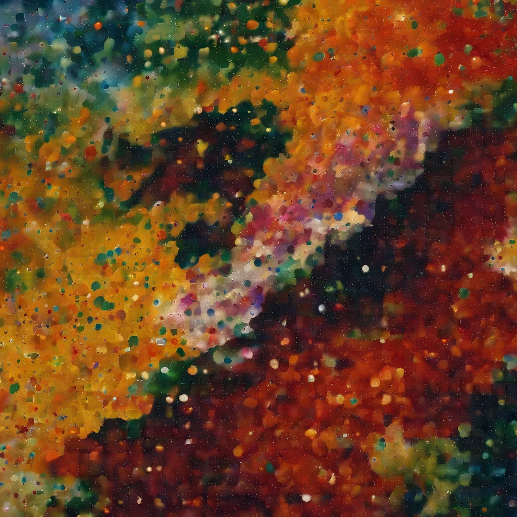 Absurdo, high resolution, ultra-detalhado, (passarinho), Dot painting technique, sombras pontilhadas, detalhes intrincados, Pequenos pontos, Efeitos de textura, gradientes sutis, artesanato fascinante, fotografia infravermelha, tons sobrenaturais, paisagem natural, invisible light, ethereal glow, vivid colors