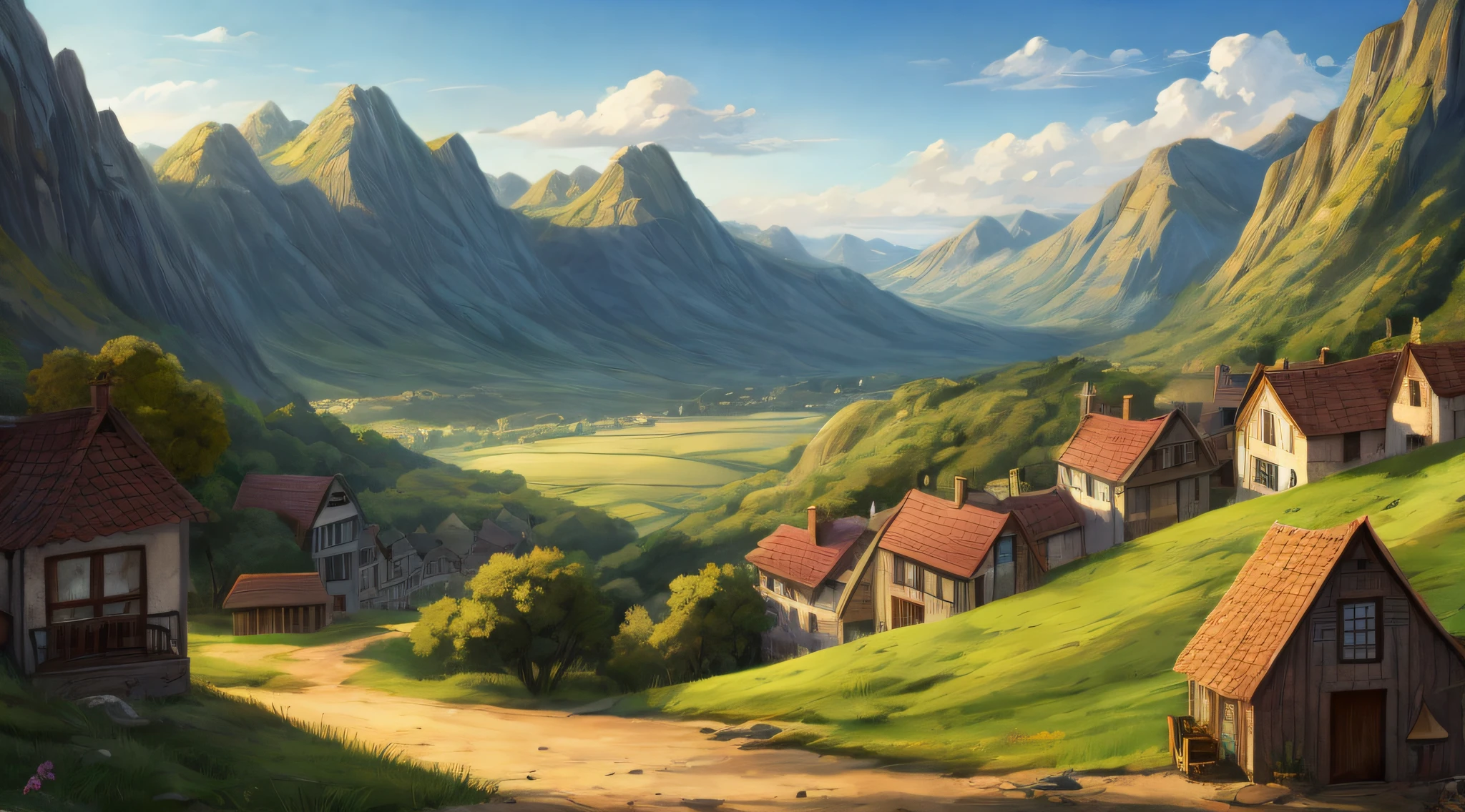 a beautiful little valley with few houses