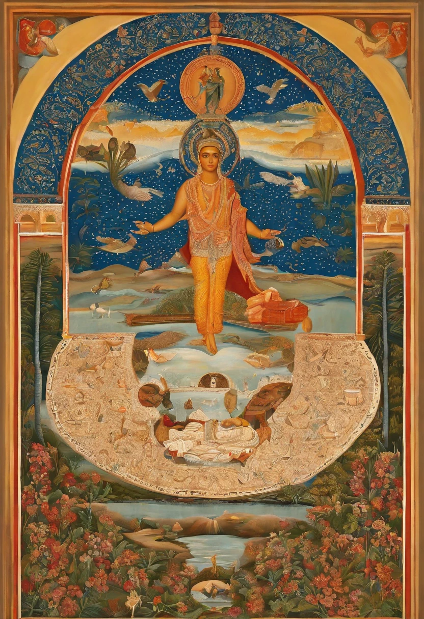 highlighting initiation into the Egyptian rite, ancient Egypt, freemason, major arcana. hieroglyphs, Egyptian art, Egyptian gods, Hermetic Flower of Life symbology, ancient Atlanteans (details and attention to faces and bodies in perfect rendering) in everything.