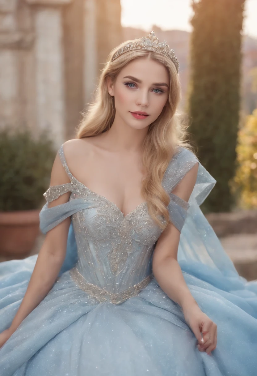 Super Cute Girl High Quality, Best Quality, Photorealistic CG, jewel dress light blue like cinderella like disney diamond tiara gorgeous decoration glitter big ribbon girl blonde blue eyes high quality masterpiece best quality beautiful detailed glow ultra detailed ultra high res beautiful fluffy long hair dancing  8K resolution best light dynamic lighting shiny skin detailed skin Round Eyes Glassy Eyes Inside the castle Diamond Palace of jewels Very beautiful Light shines in A lot of roses ulutra detailed beautiful detailed glow Balcony Composition is dynamic colorful refraction depth