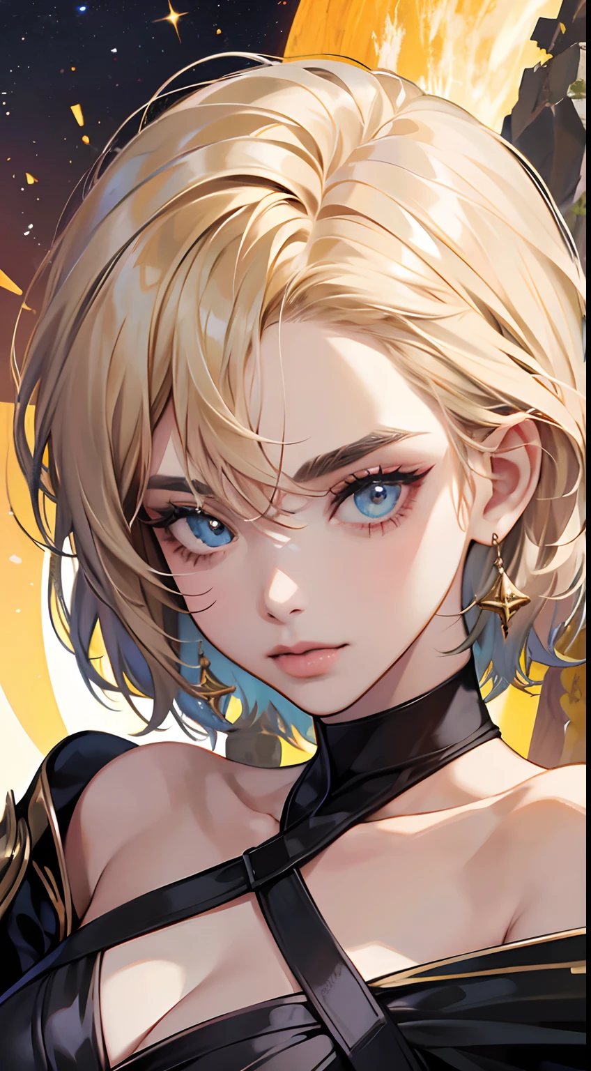 cabelos brancos, short hair, seios grandes, seios inchados, Olhando para o Viewer, Cara Sexy, olhar vulgar, sbikini, segurando seios, suar, beautiful face, rosto, High detail, anime, 8k, Super Detalhe, pele brilhante, Olhos bonitos, olhos brilhantes, figura bonita,