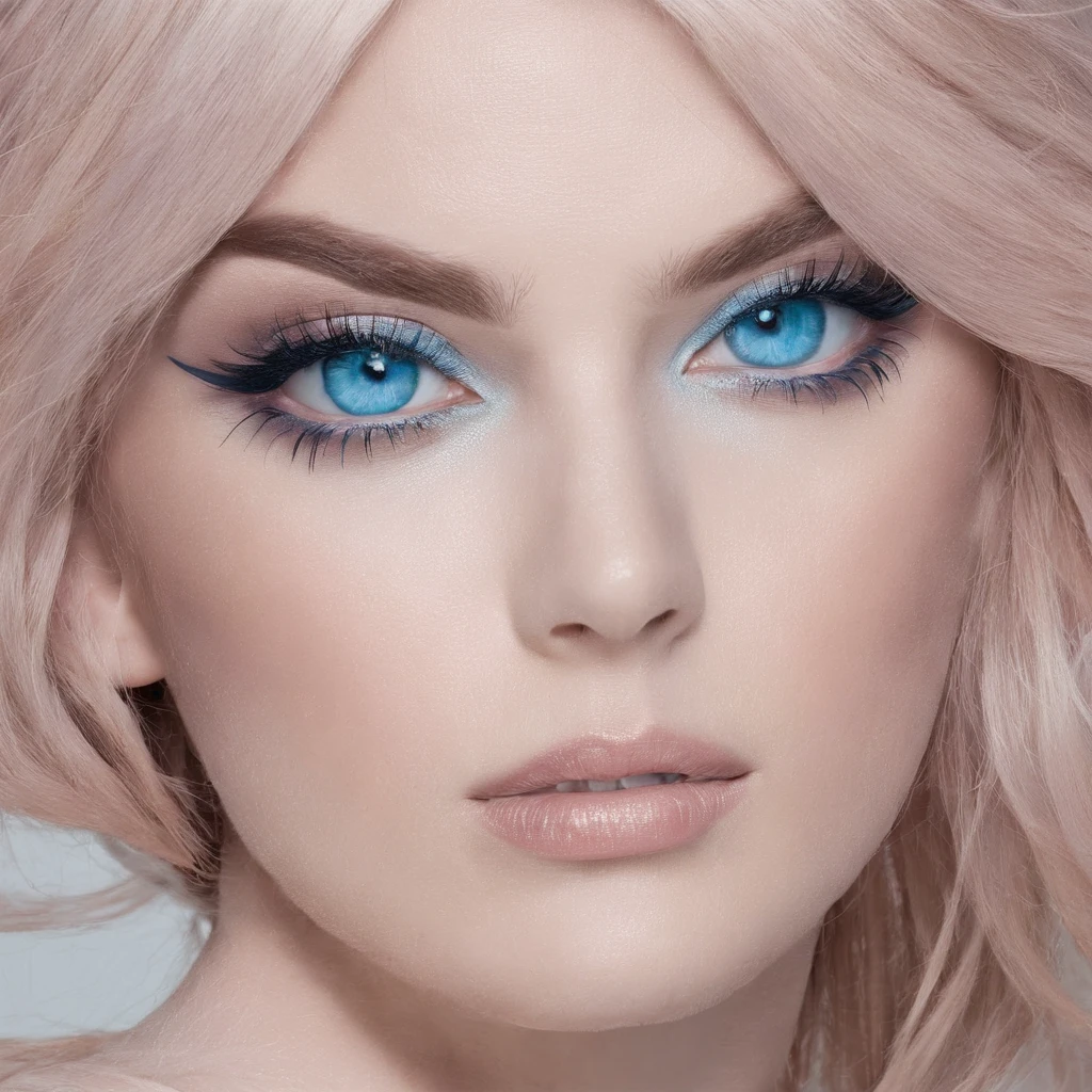 Pictures near the eyes Blue eyes Very beautiful