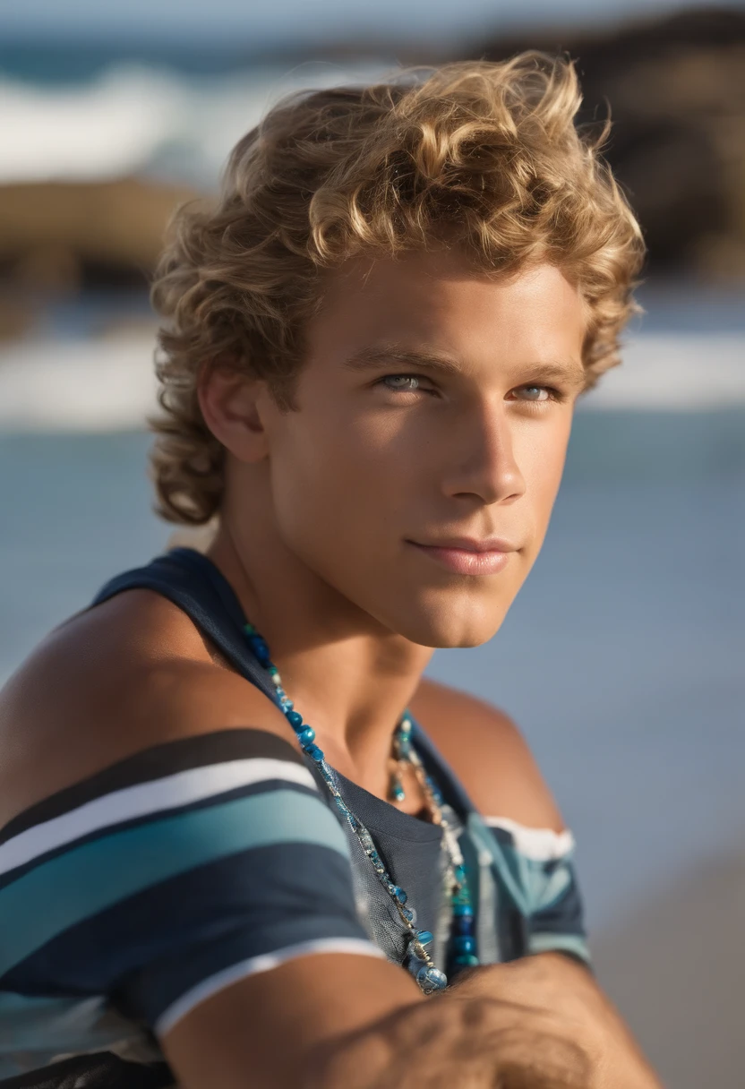 Brody boasts a sun-kissed tan that's the envy of all his beach buddies. His curly blonde hair falls in a tousled mane that's constantly tousled by the salty ocean breeze. With an athletic build, he stands at a comfortable 6'0" and is always ready to ride the next big wave. Brody's bright blue eyes mirror the endless expanse of the ocean, sparkling with the excitement of his favorite sport.

Features:


Beachwear: He's often dressed in board shorts, a tank top, and flip-flops, keeping his attire casual and surf-ready.

Accessory: A string of beaded bracelets adorns his wrist, each bead a memento from a different surf spot around the world.