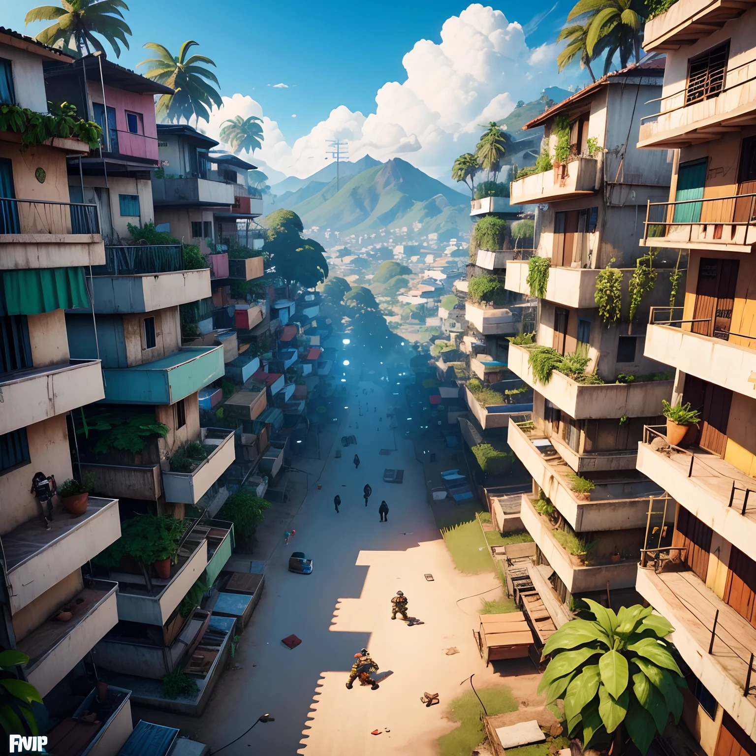 Brazilian favela, fortnite