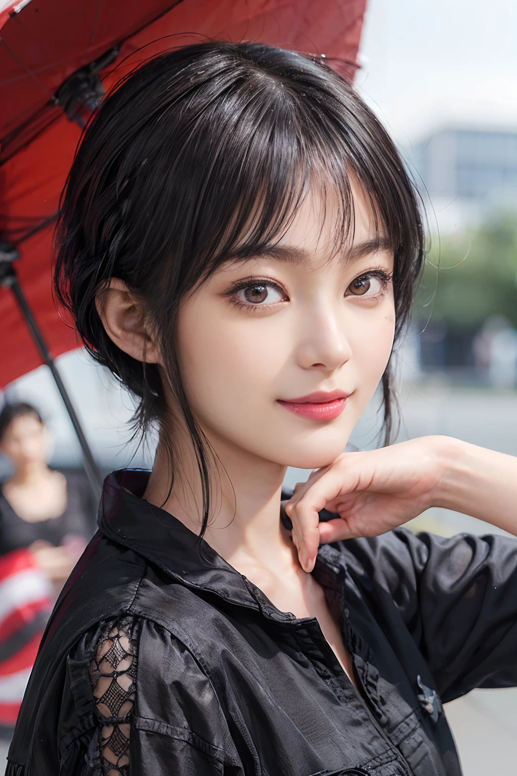 03
(Black Shorthair:1.3), (a 20 yo woman), (A hyper-realistic), (masutepiece), (8KUHD), Looking at the camera, Beautiful woman, A smile, (Tiger Design Clothing)