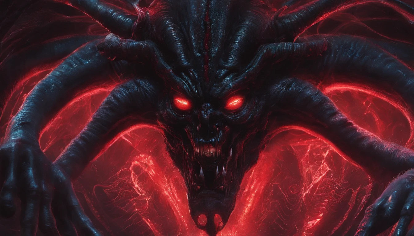 Jaws Fangs Teeth Tentacles Eyes Mouths Tentacles Blood Flesh Octopus Alien Space Lovecraft Cosmic Horror Gothic Steam Punk Black White Cosmos Blood Occult