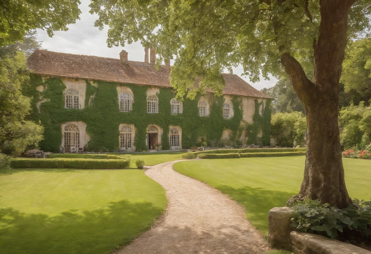 visto de cima, beautifully detailed 18th century gardens in London, (melhor qualidade,4k,8k,Altas,master part:1.2), ultra-detalhado, HDR, cores vibrantes, retrato elegante, luscious greenery, flores delicadas, Centenary trees, caminhos intrincados, Romantic sources, arquitetura harmoniosa, sunlight filtering through the branches, families strolling with leisure, Aristocratic men and women enjoying tea parties, musicians playing soft melodies, esculturas requintadas, sebes finamente aparadas, breathtaking sights, atmosfera refinada, pintura em aquarela, beleza atemporal, historical charm