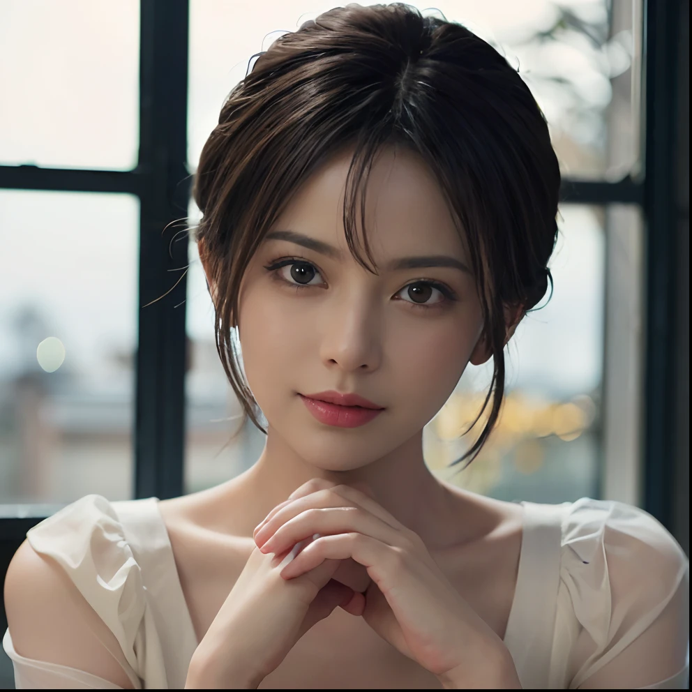 beautiful detailed eyes, beautiful detailed lips, extremely detailed eyes and face, long eyelashes, soft feminine features, elegant hairstyle, confident expression, delicate hands, stylish clothing, graceful posture, artistic background, natural lighting, (best quality, ultra-detailed, realistic:1.37), vivid colors, studio lighting.
