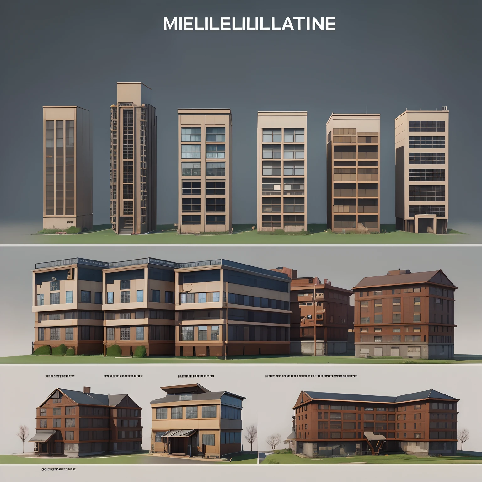 Worksheet containing modular building assets for unreal engine.
