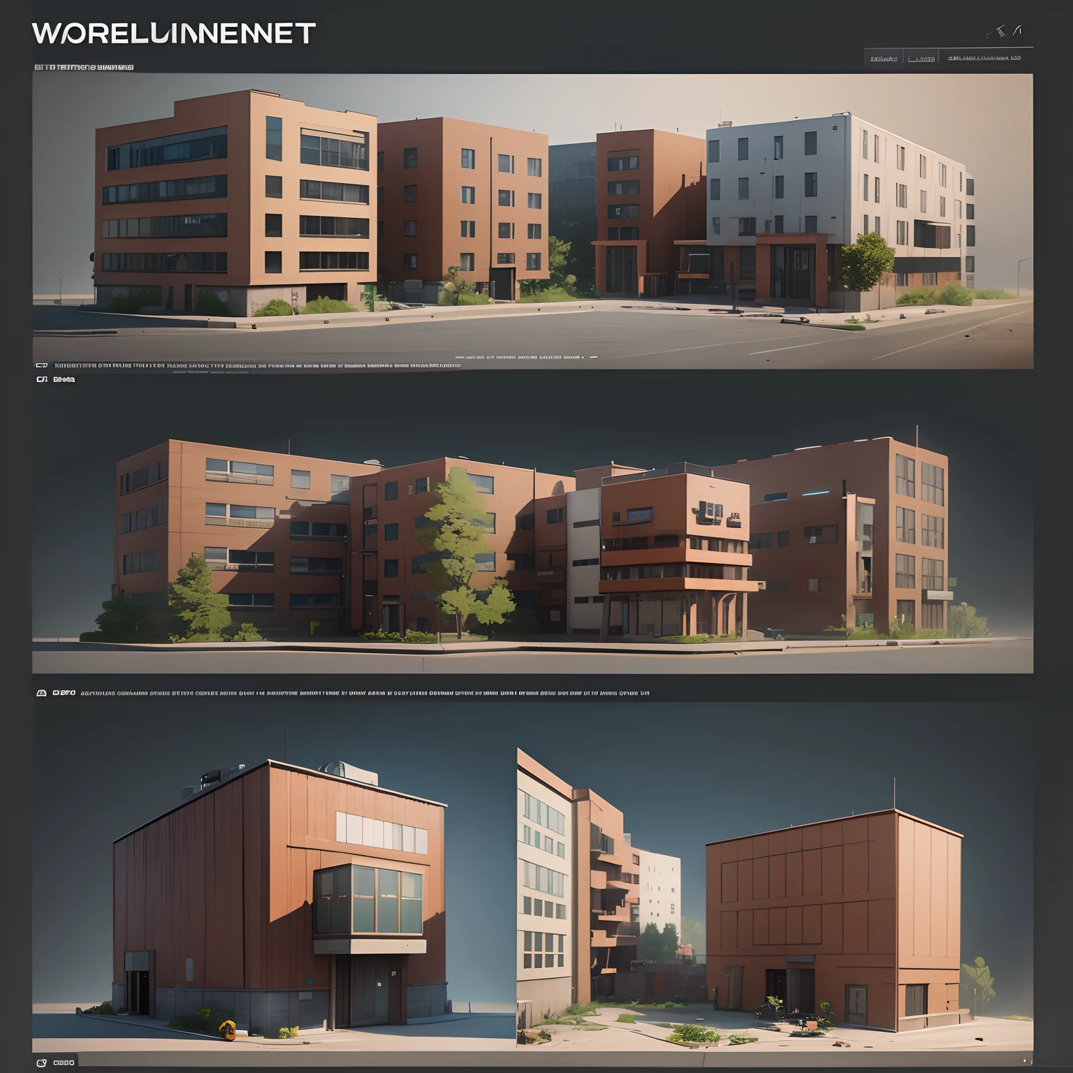 Worksheet containing modular building assets for unreal engine.