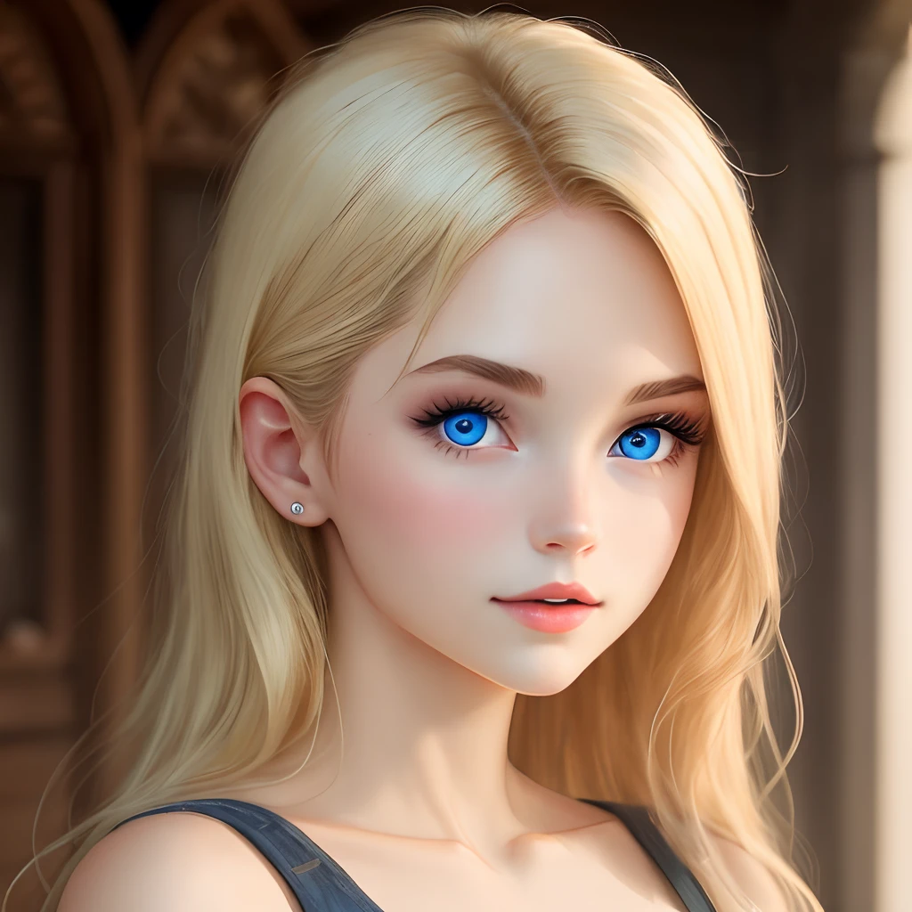 blonde girl with blue eyes