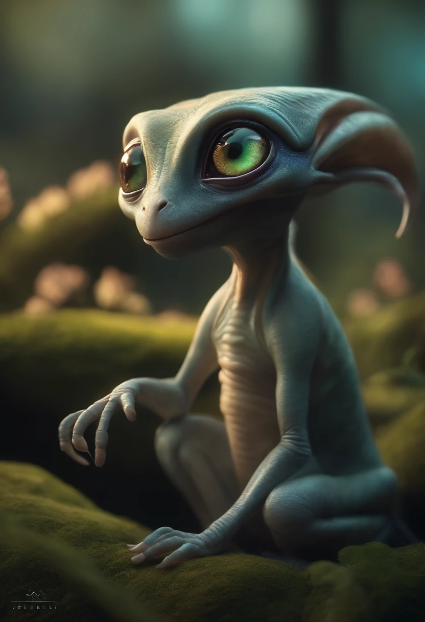 Cute alien creatures，Extraterrestrial，Photorealsitic，Learn more