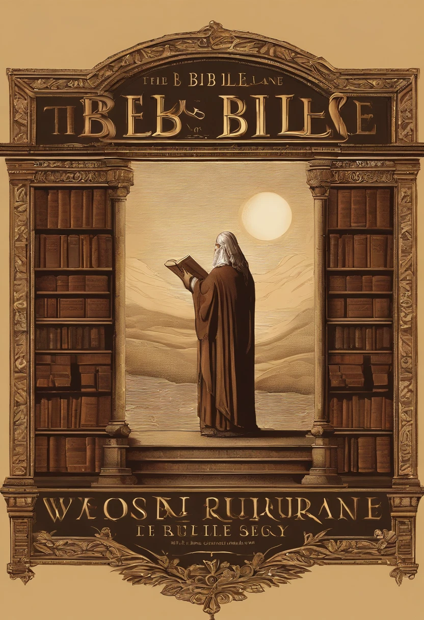 "Please, Create high-resolution images of the Bible that capture the awe and spiritual significance of this book of scripture. Images should convey the historical and religious importance of the Bible, Present it with dignity and respect. Using soft lighting、Highlight cover and page details, Emphasis on texture and aging, Where applicable. Place the Bible in a setting that evokes sacred environments, Like the wooden shelves and illuminated altars of ancient libraries. Colors should be subtle and typographic, self-introduction, Must be elegant and discreet. This image is、It should inspire a sense of reverence and spiritual connection to the words and teachings contained in the Bible."