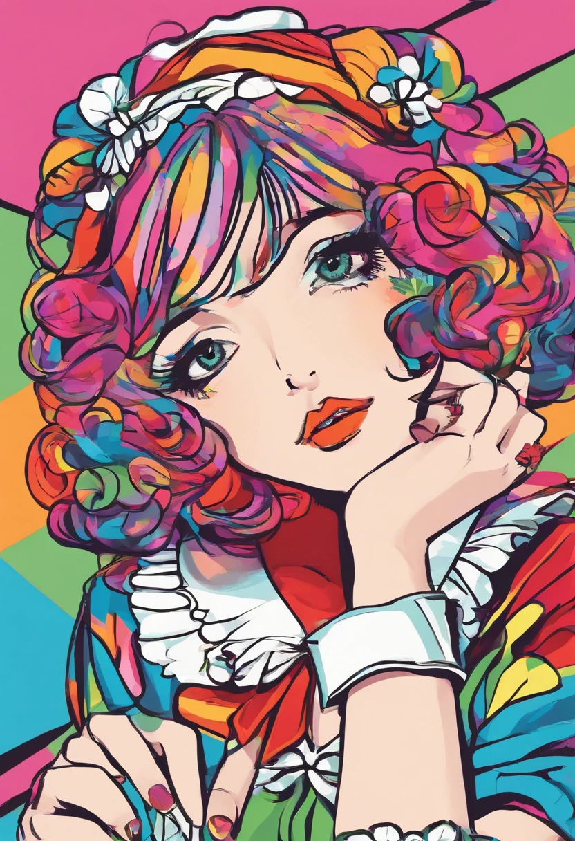 maid clothes,Take your eyes off,Pensive expression,bobhair