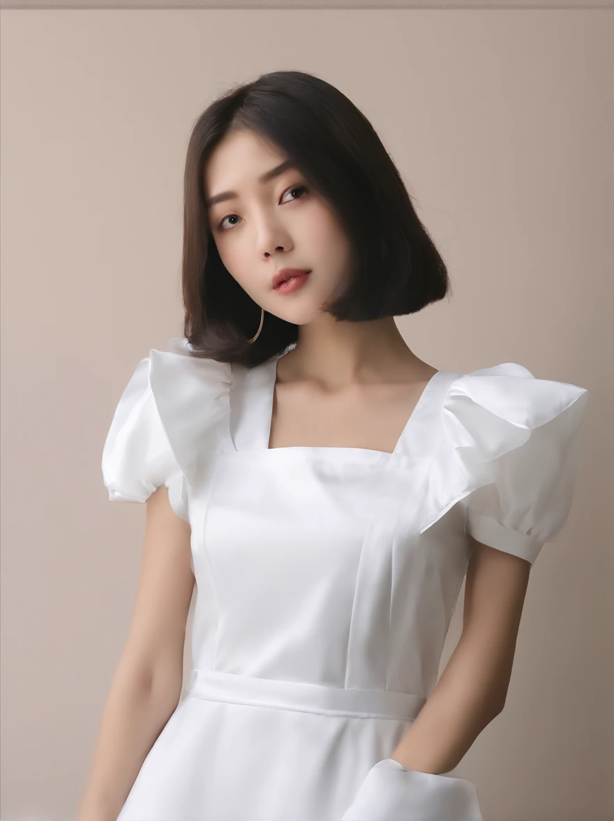maid clothes,Take your eyes off,Pensive expression,bobhair
