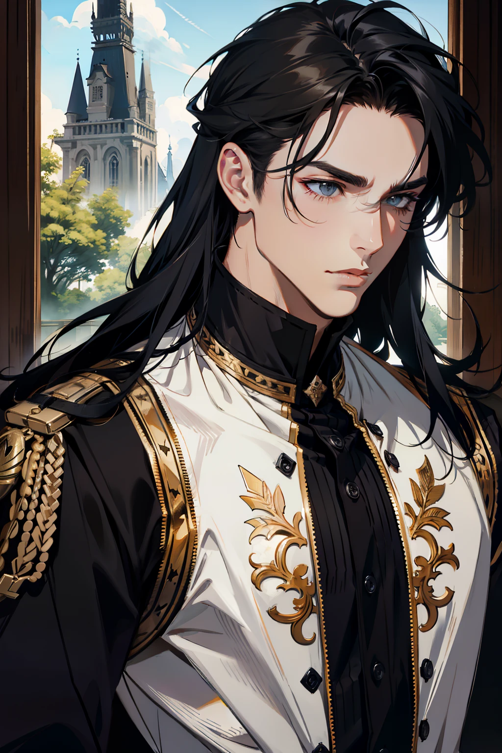 Sharp masculine nose