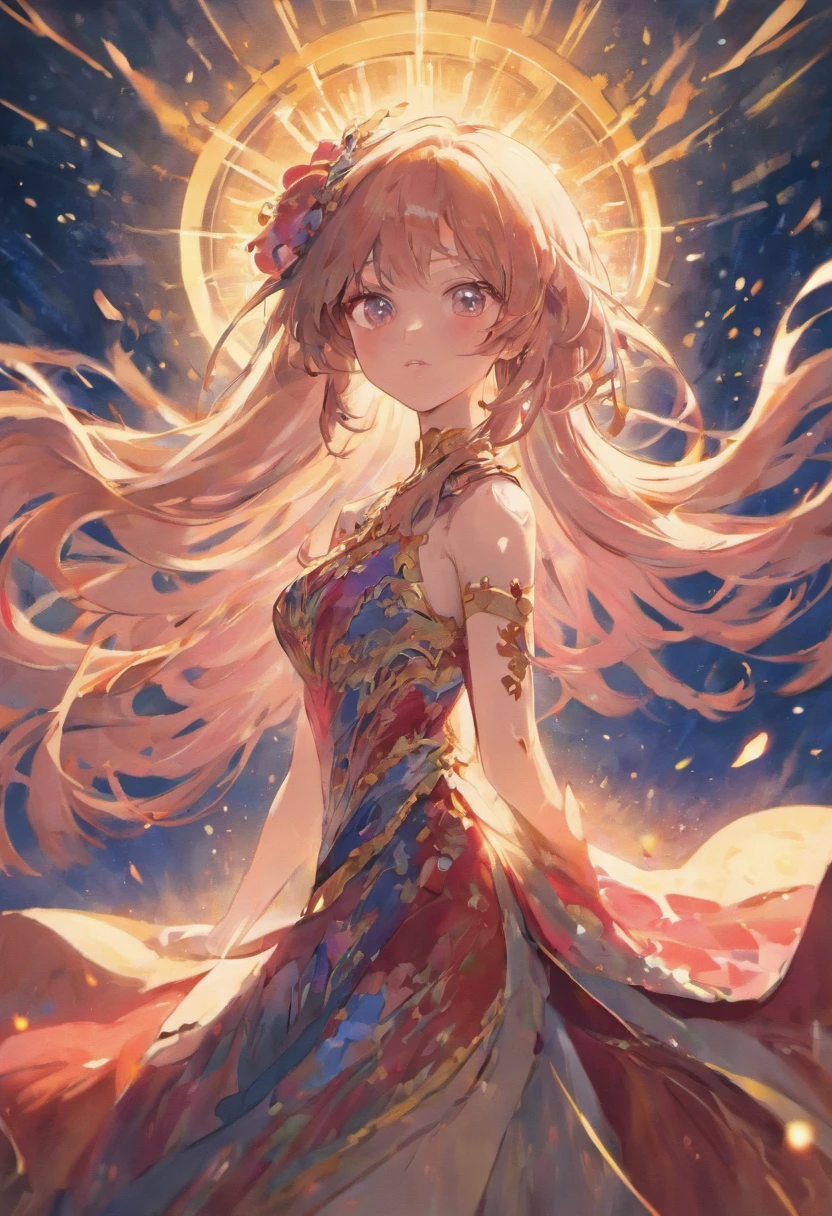 beautiful woman, detailed eyes, full lips, flowing hair, elegant dress, confident posture, vibrant colors, soft lighting, realistic rendering, art portrait, high resolution, professional quality, stunning details, captivating expression, graceful movement, enchanting beauty, romantic atmosphere