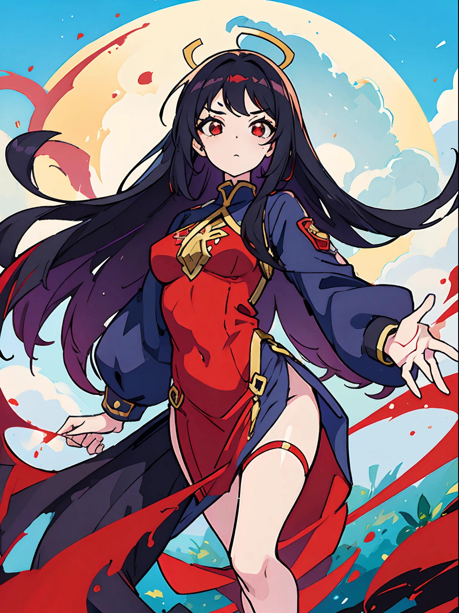 ,anime,cabelo vermelho,pele branca,olhos escarlate,cabelo curto,usando saia blusa branca transparente,slender body ,medium breasts,sexy