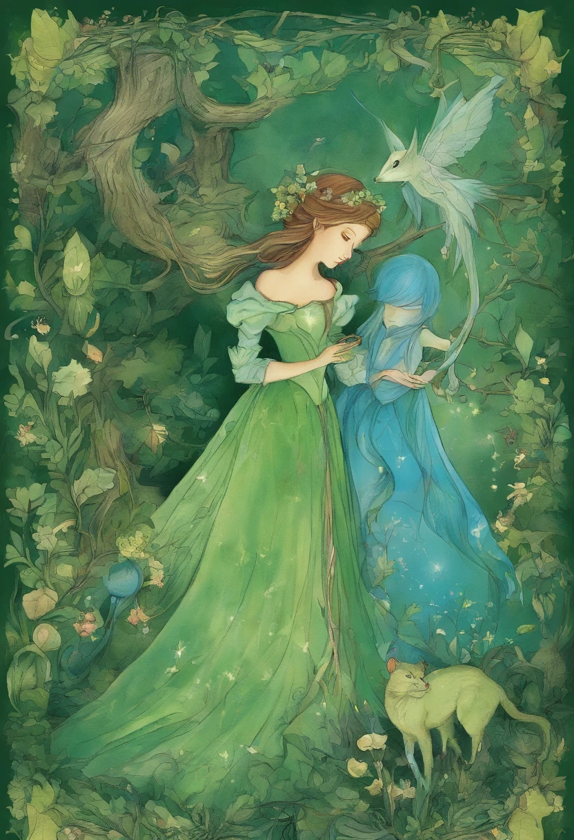 Little green and little blue