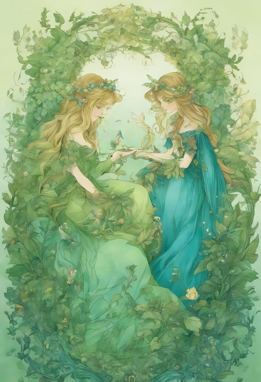Little green and little blue