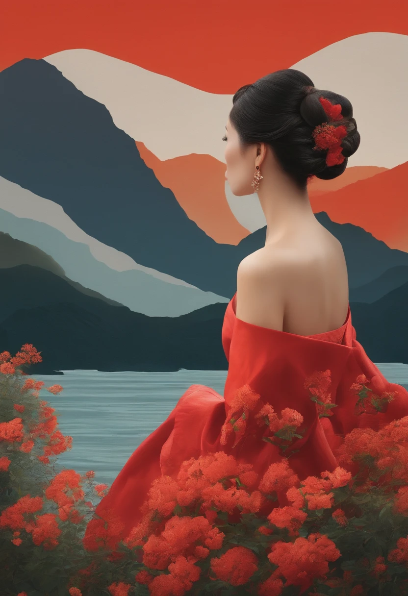 coreana mirando al frente y las partes intimas visibles