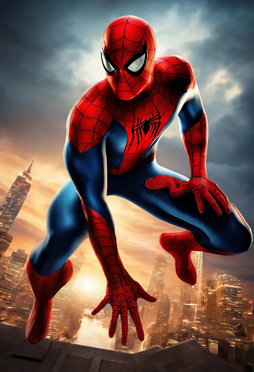 (Masterpiece, Best quality:1.2), (high resolucion, abstrait:1.1), Ultra Detail, spiderman
