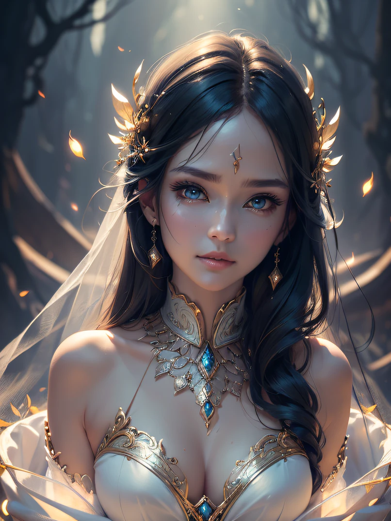 (((​masterpiece)))、(((top-quality)))、((ultra-detailliert))、(highly detailed CGillustration)、((extremely delicate and beautiful))、Cinematic Light、Exquisite beauty、Captivating aesthetics、Convincing characters、Visually appealing environment、ighly detailed、Graceful and seductive woman、Four-fifths shot、Graceful aura、enchanting eyes with bright colors and delicate shading,、Complex facial features、Elaborate patterns that blend fantasy and contemporary fashion、Flowing fabric、Clothes with rich texture design、Breathtaking natural landscapes、Bustling futuristic cityscape、Mystical realm filled with magical elements、vivd colour、Dynamic lighting、Detailed background elements、Depth and immersion、Unique lighting effects、Creative composition techniques、Unconventional color palette、Latest Trends in Anime Art、Character beauty、Angle to emphasize immersive environment、 Advanced Atmospheric Lighting Technology、Depth and mood、Intricate detail and clarity、Look at viewers