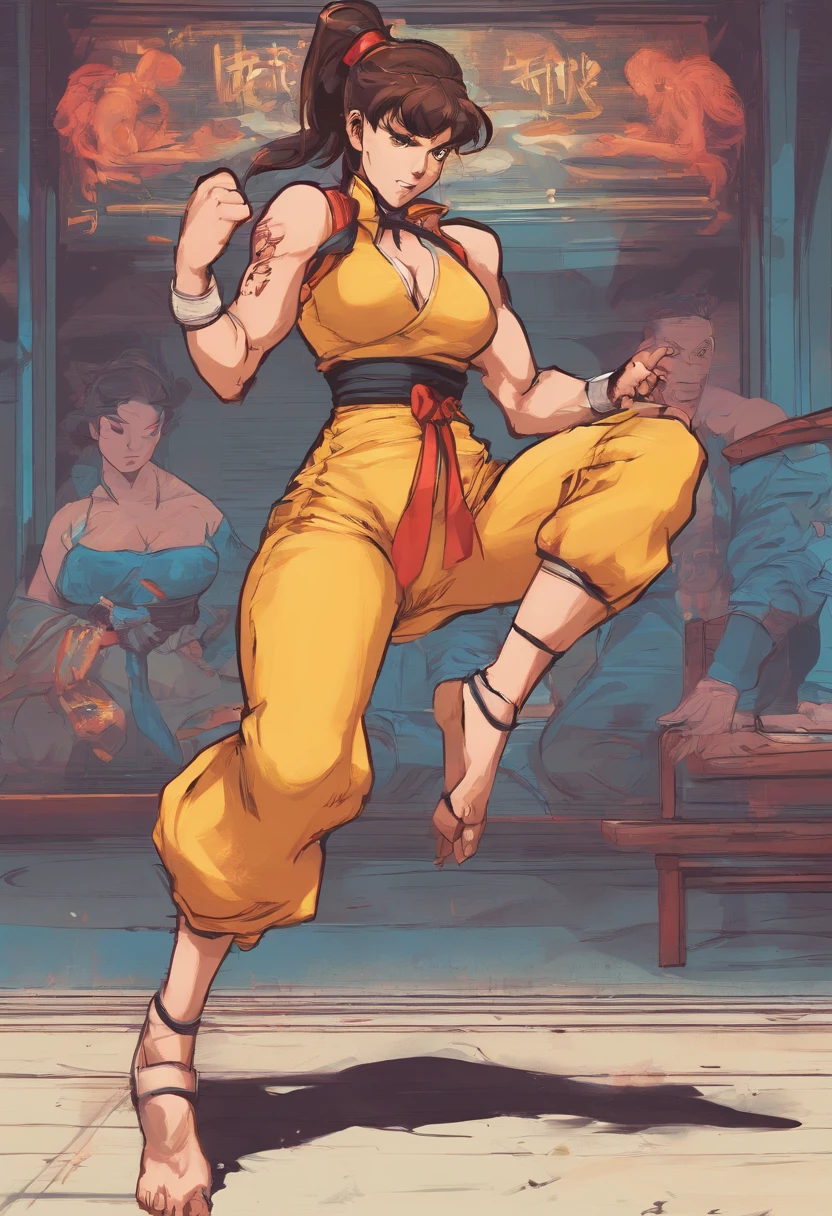 tightsuit,schoolgirls,Whole body diagram,Raised sexy,Chun- li