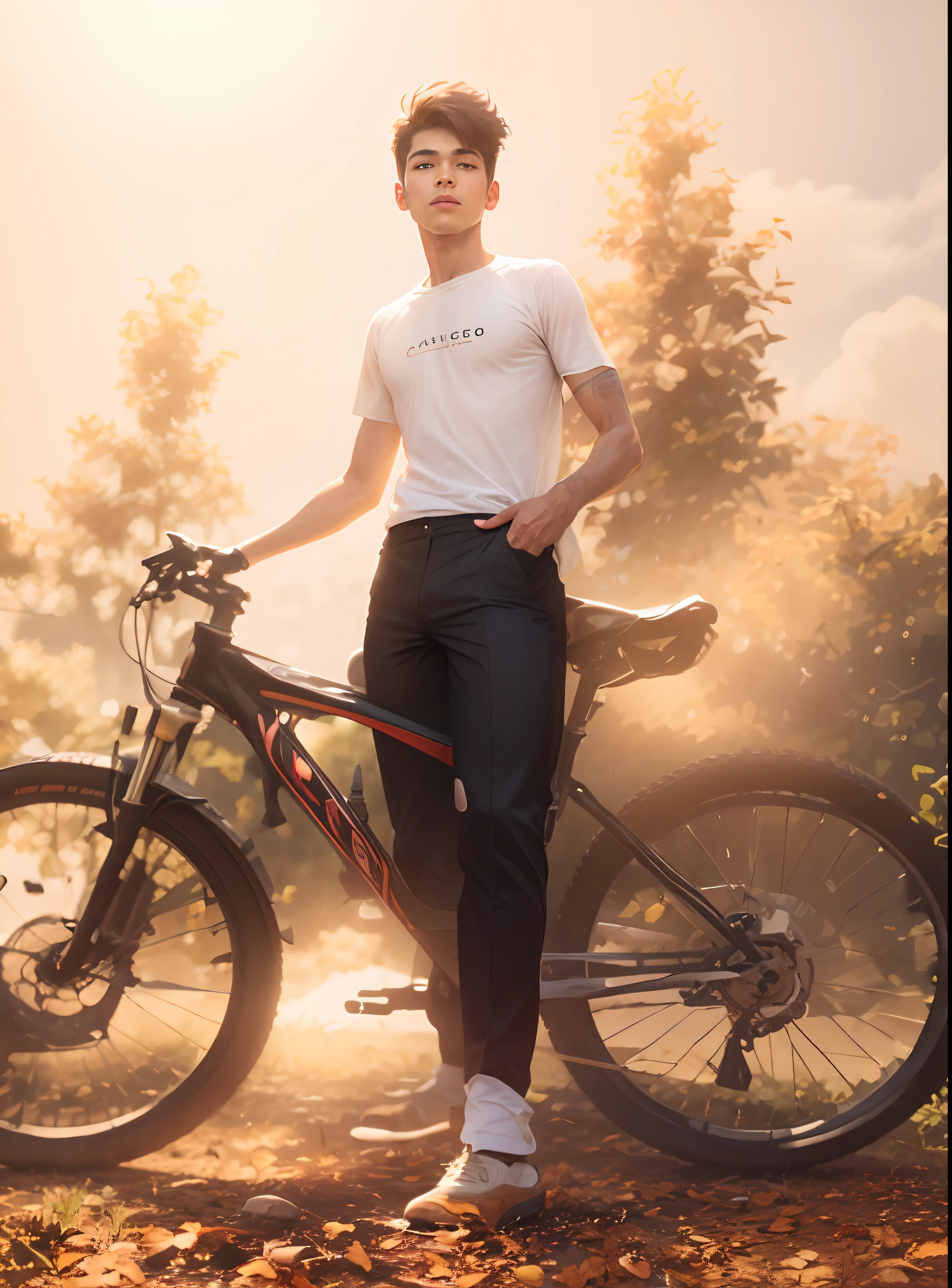 Change background handsome boy. realistic face