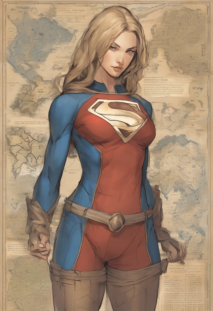 tightsuit,schoolgirls,Whole body diagram,Raised sexy,Supergirl,DC