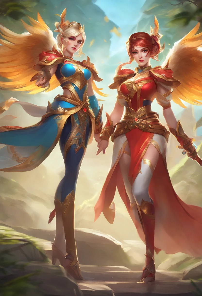Mobile Legends characters, Kagura and Rafaela fusion.