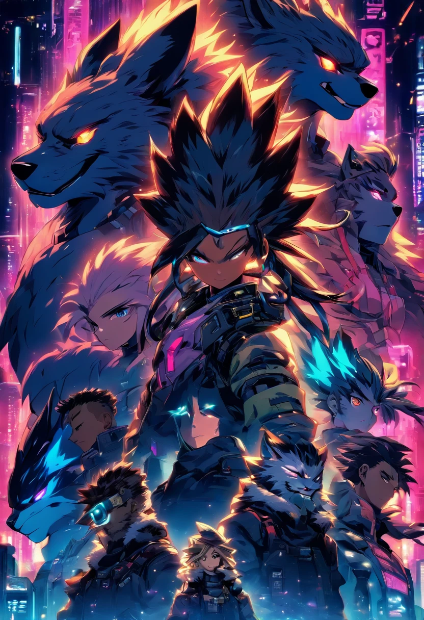top quality, best quality, High-quality illustrations, masterpiece, super high resolution, detailed background, cyberpunk, Military Headquarters background, ((4 boys and 1 girl)), epic lighting, cinematic shadow(kemono, furry anthro)assorted poses, dynamic angle, weretigers, looking at user, (group photo shot), various smiling expressions, different fur colors, fully clothed, different types of hair styles, various military head and face accessories,