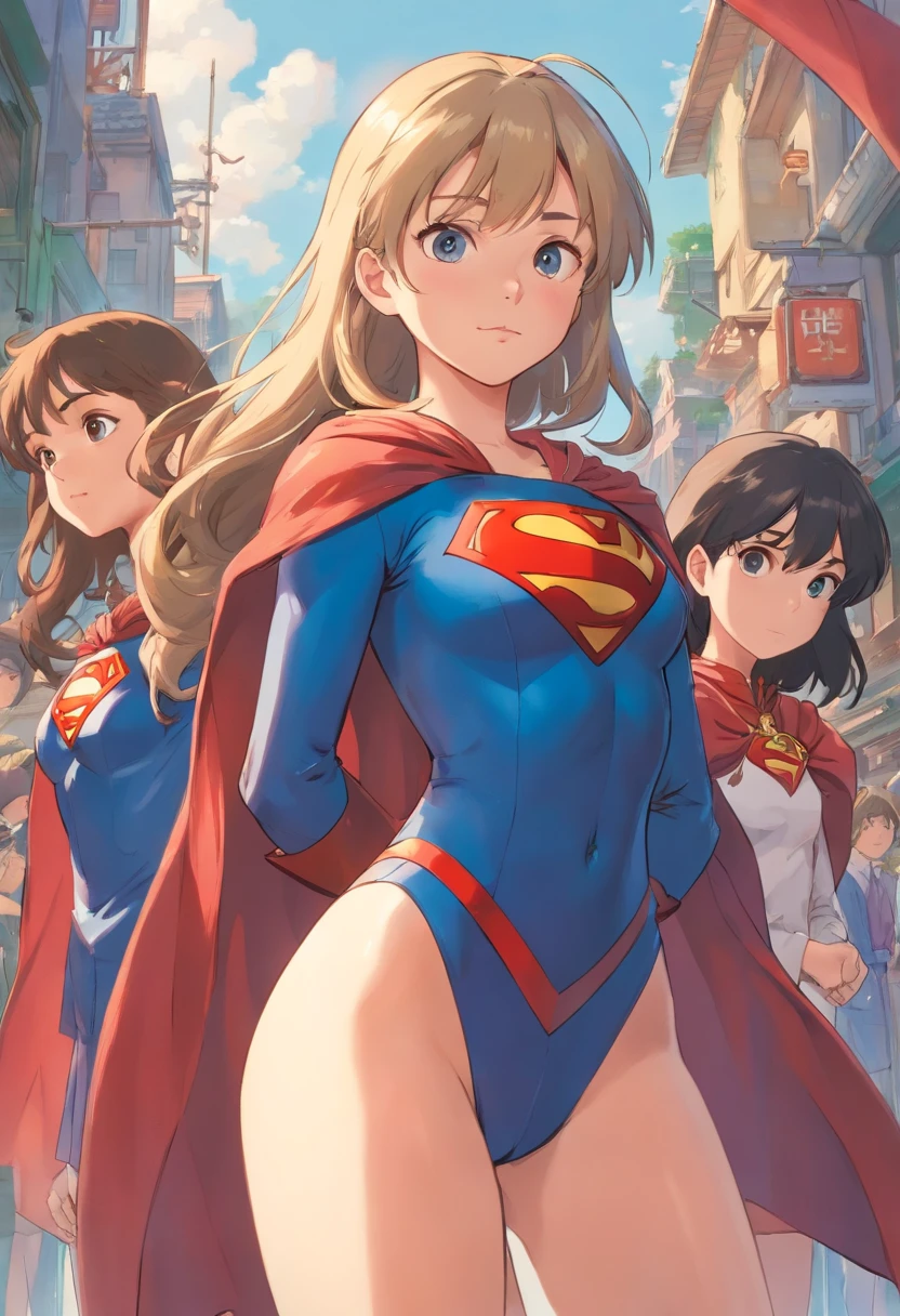 tightsuit，girls，Whole body diagram，Raised sexy，Supergirl，DC