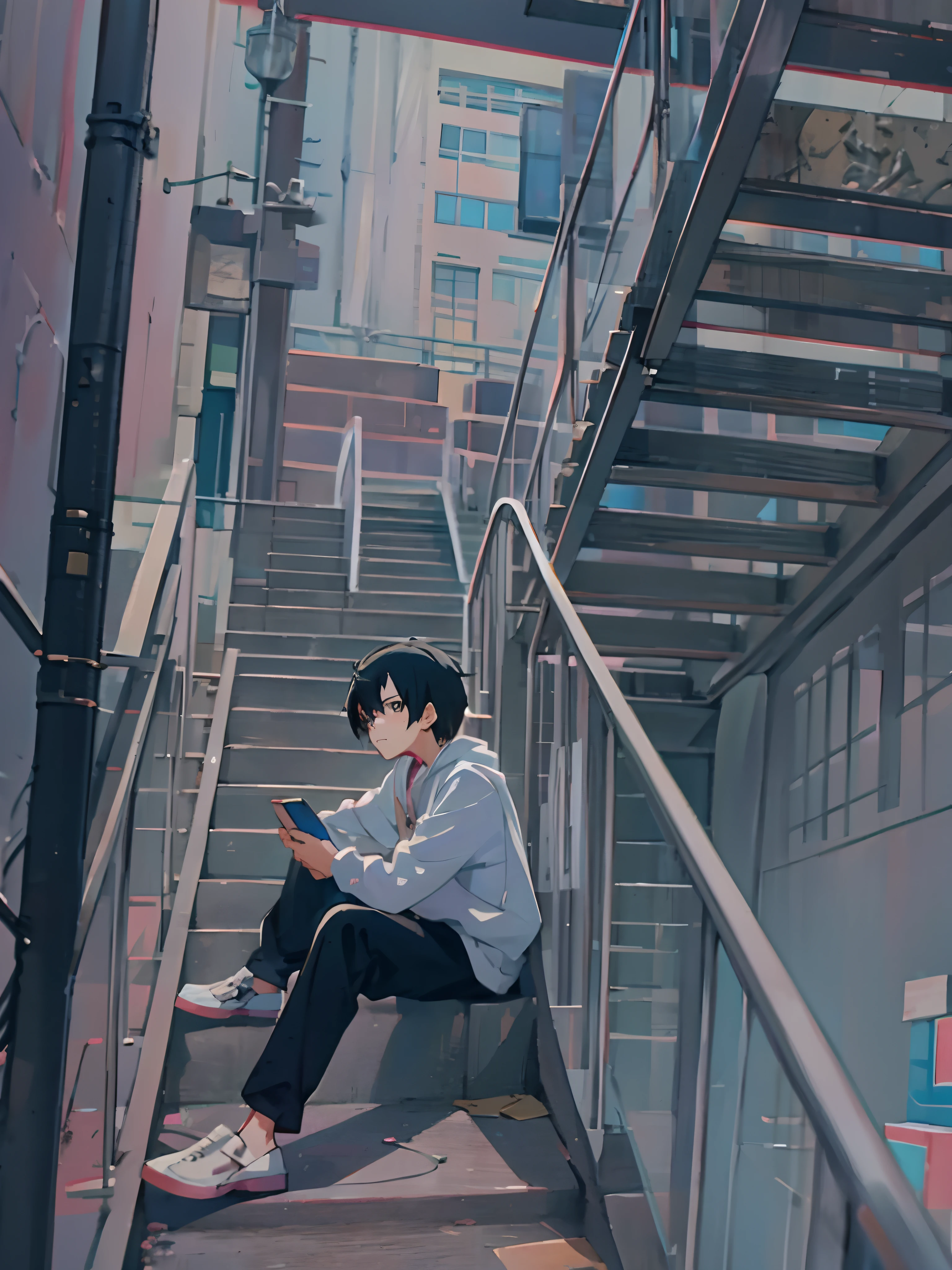 anime - style image of a young woman sitting on the floor in front of a couch, handsome anime pose, inspired by Bian Shoumin, relaxed pose, high quality fanart, makoto shinkai. digital render, high quality anime artstyle, artwork in the style of guweiz, anime boy, official fanart, made with anime painter studio, anime moe artstyle