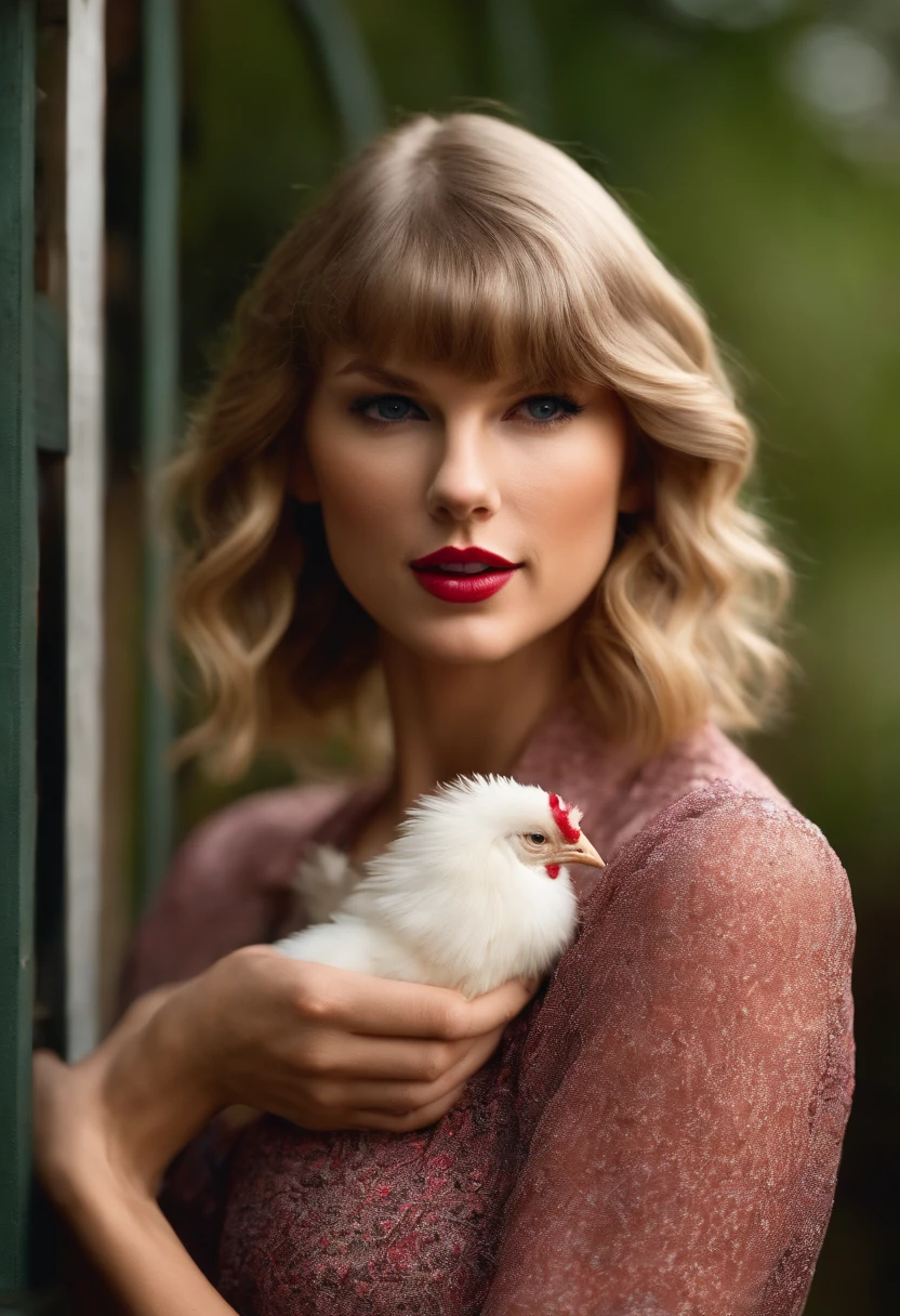 Woman completely naked  (with very small breasts) Zero breast size, Bob blonde hairstyle, Skinny, sweaty and dirty, dry skin!!, very sweaty, Sitting in a bucket, On the field of sunflowers, Namphon Scarecrow and Crows, In his hands he holds a small blue bird
