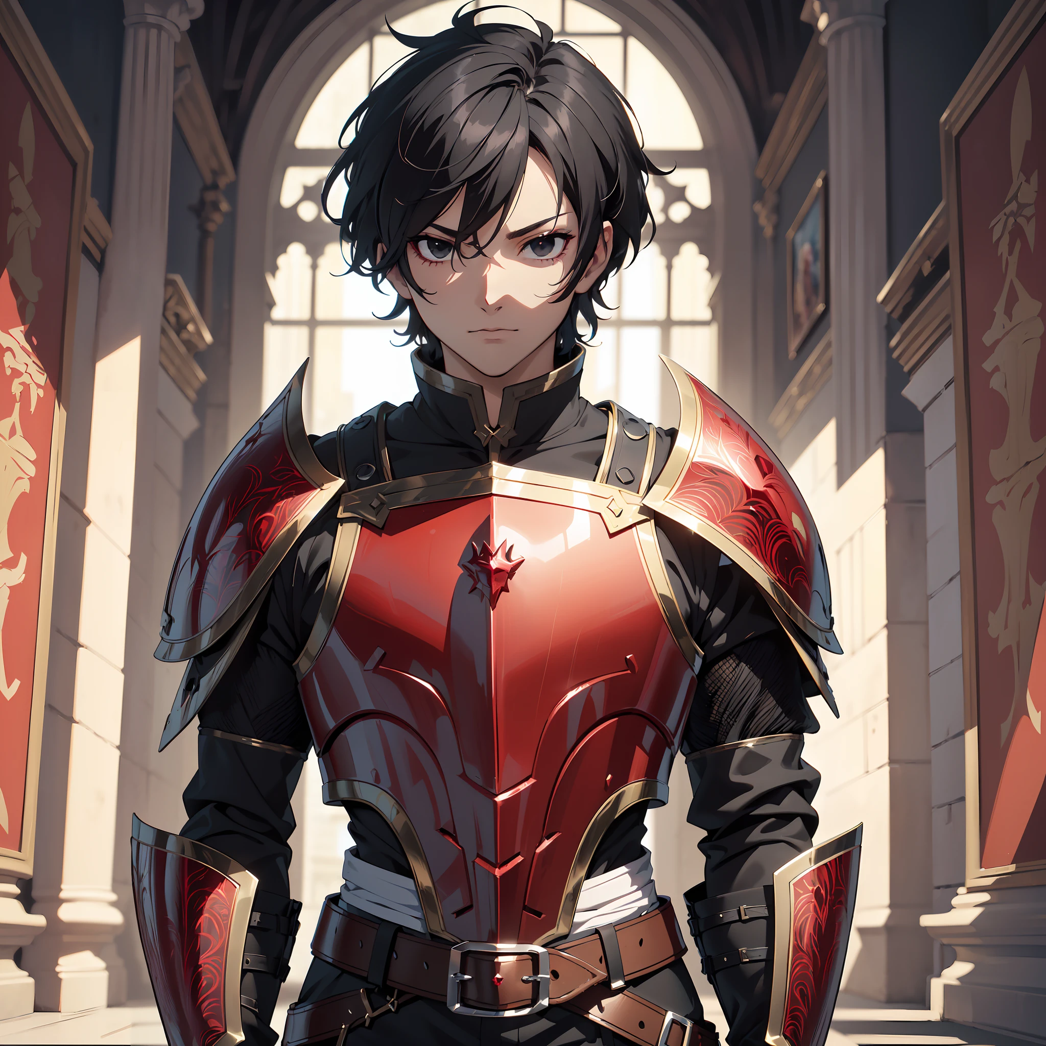 128K Ultra High Definition,
128K Ultra High Quality,
128K Ultra High Resolution,
Best Definition,
Best Quality,
Best Resolution,
Perfectly Detailed,
Perfectly Designed,
Extremely Detailed,
Extremely Designed,
Hyper Detailed,
Hyper Definition,
Hyper Quality,
Hyper Resolution,
Masterpiece,
(((Anime))),
Body Shot,
(((Boy))),
Handsome,
Muscular Body,
(((Black Short Hair))),
(((Black Eyes))),
(((Hyper Detailed & Perfectly Designed Red Ruby Armor Plates))),
(((Hyper Detailed & Perfectly Designed Engraving Baron Armor))),
(((Inside Of Medieval Royal Palace Background Scenery))),