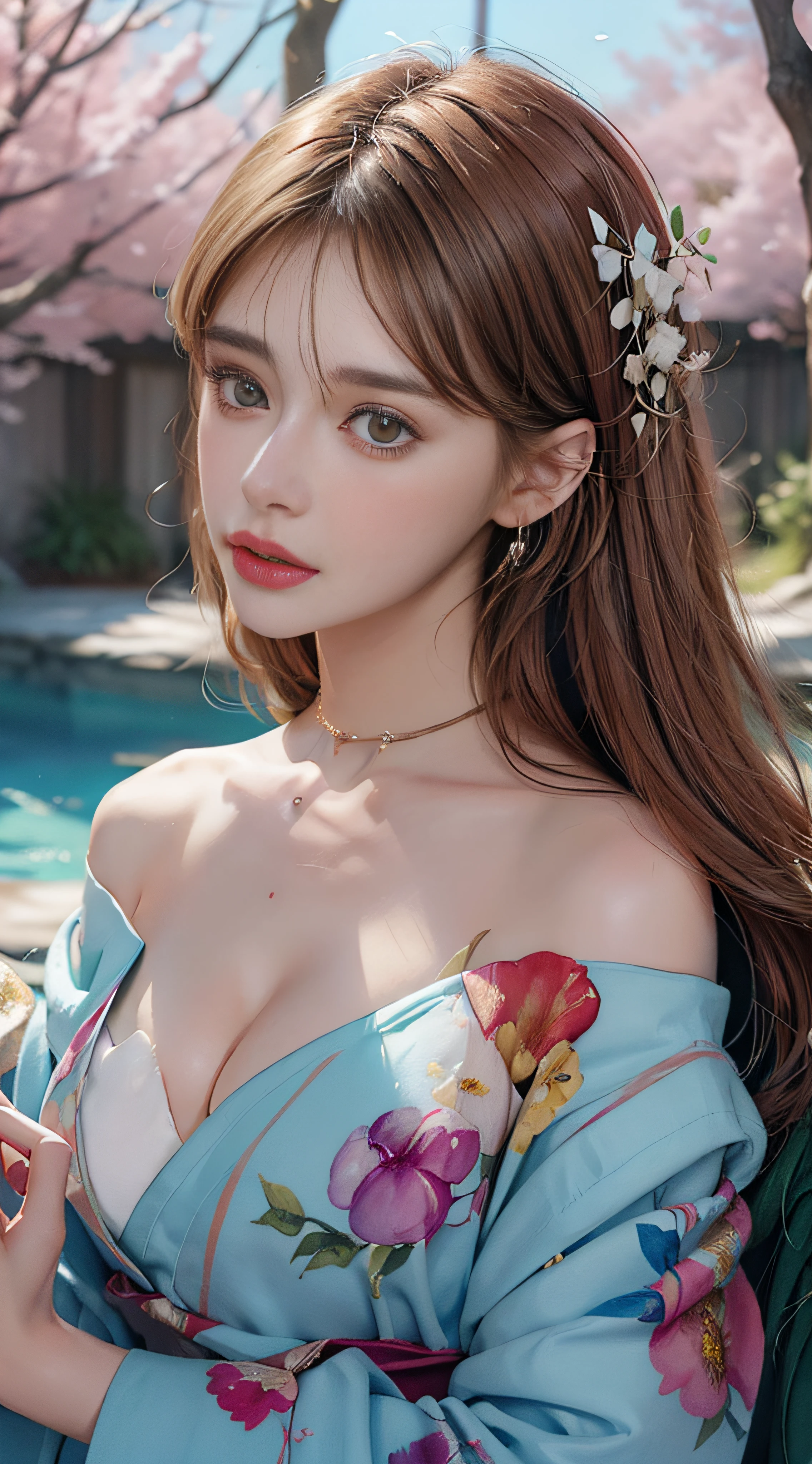 high quality, 8K Ultra HD, high detailed, Watercolor, wash technique, colorful, A painting with dripping and scattered paint, Painting like Agnes Cecile, blurry, pale touch, smudged outline, like a fairy tale, Beautiful woman made with flower colorage,  huge breasts, dramatic lighting, expressing women using flowers and plants, cutting and combining petals and leaves, drawing women's hair and dresses using the colors and shapes of flowers, vivid colors and nature, luminism, three dimensional effect, enhanced beauty, Albert Anker, Feeling like John Howe, Greg Rutkowski, Feeling like Kyoto Animation, Artgerm, WLOP, Alphonse Beeple, luminism, Isometric, awesome full color,